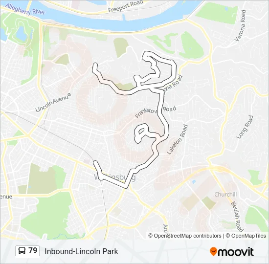 79 Bus Line Map