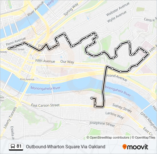 81 bus Line Map