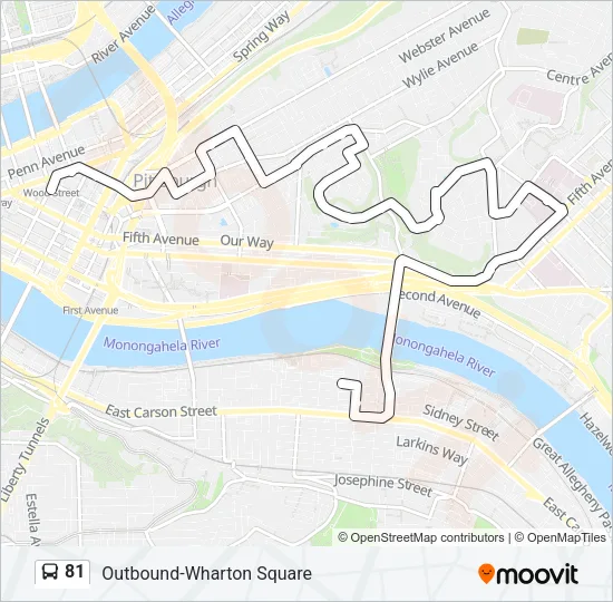 81 Bus Line Map