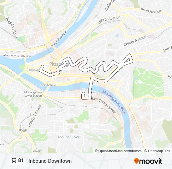 81 Bus Line Map
