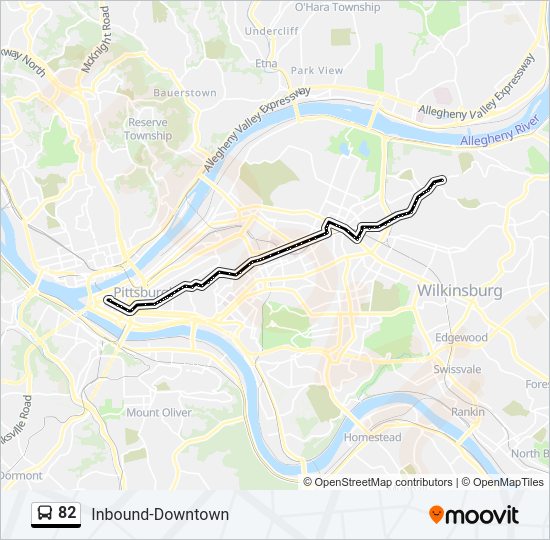 82 bus Line Map