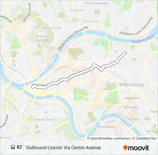 82 Bus Line Map