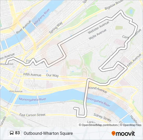 83 Bus Line Map