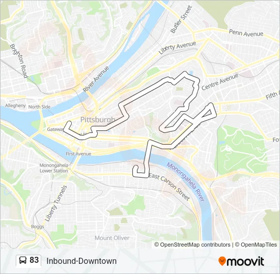 83 Bus Line Map