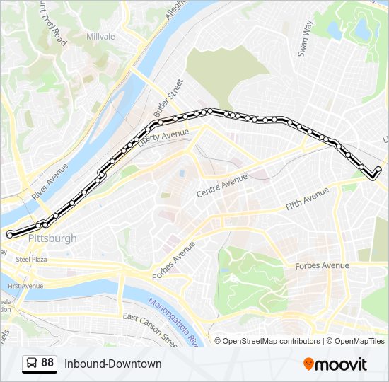 88 bus Line Map