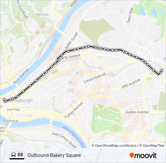 88 Bus Line Map