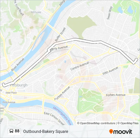 88 Bus Line Map