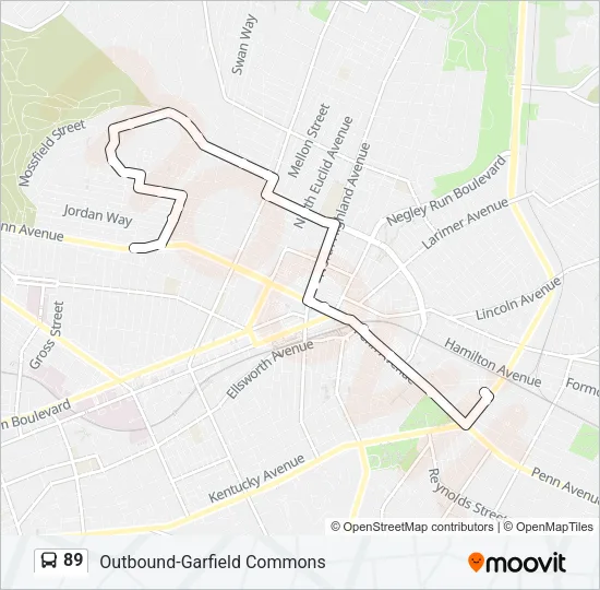 89 Bus Line Map