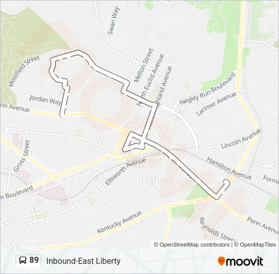 89 Bus Line Map