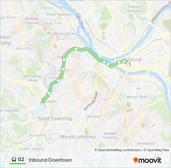 G2 Bus Line Map