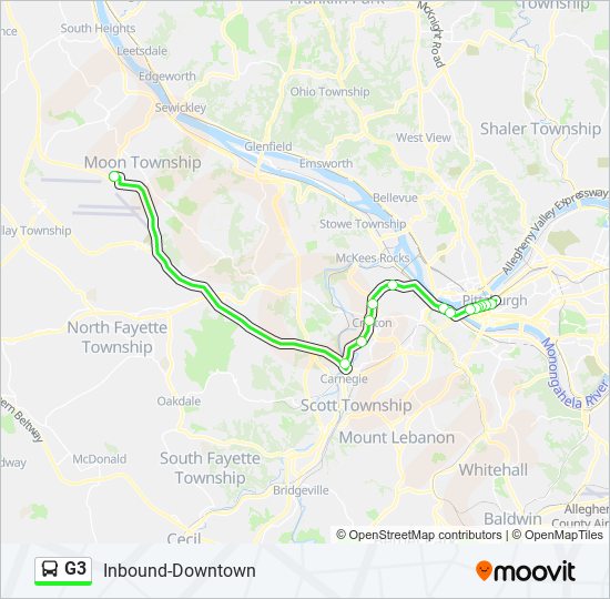 Mapa de G3 de autobús