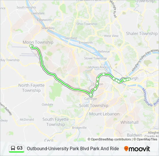 G3 Bus Line Map