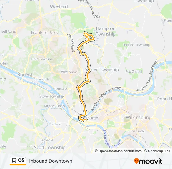 O5 Bus Line Map