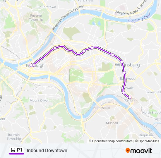 P1 bus Line Map