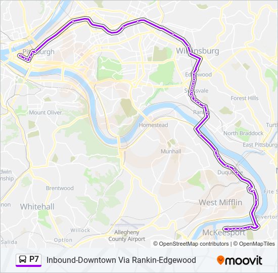 P7 bus Line Map