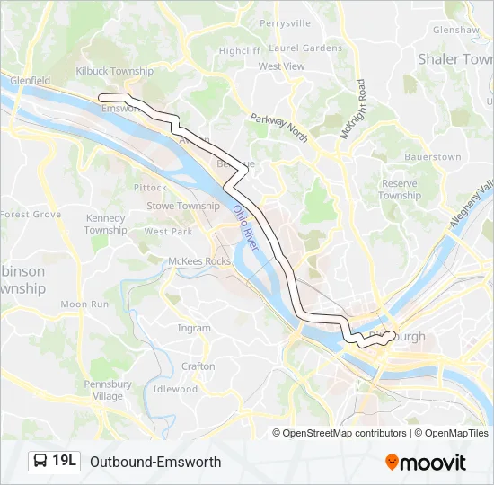 19L Bus Line Map
