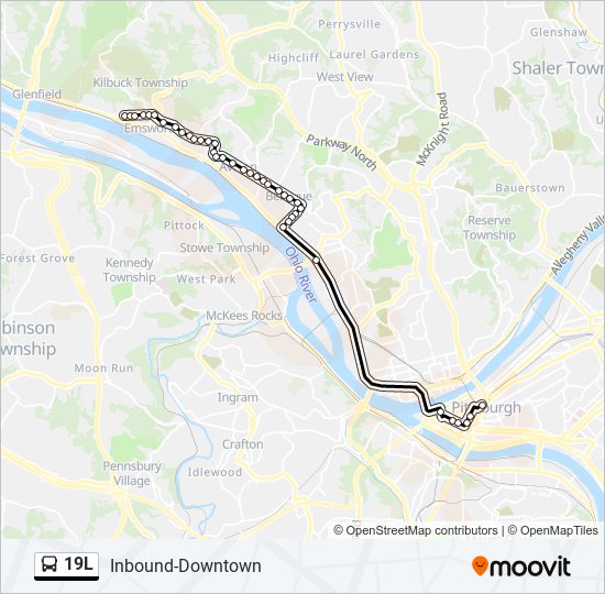 19L bus Line Map