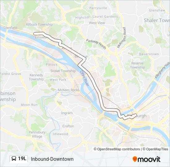 19L Bus Line Map