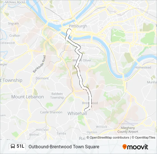 51L Bus Line Map