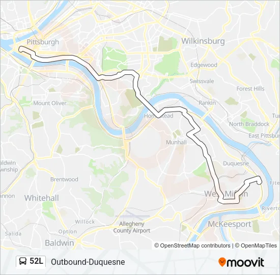 52L Bus Line Map