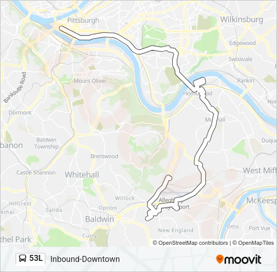 53L Bus Line Map