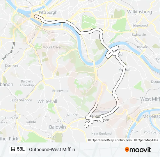 53L Bus Line Map