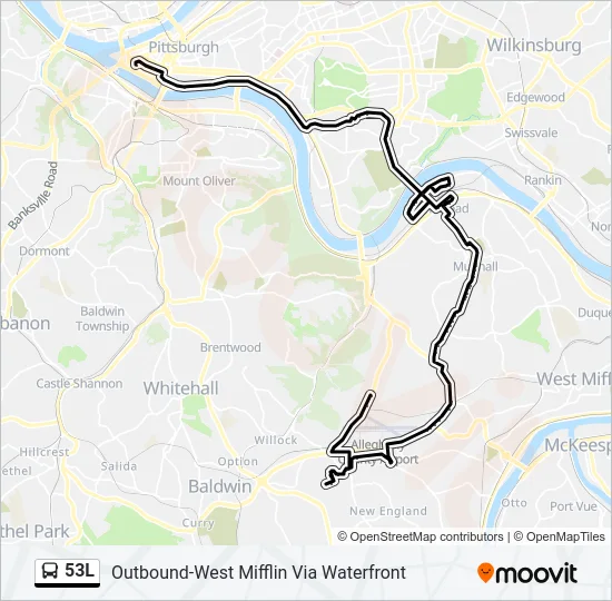 53L Bus Line Map