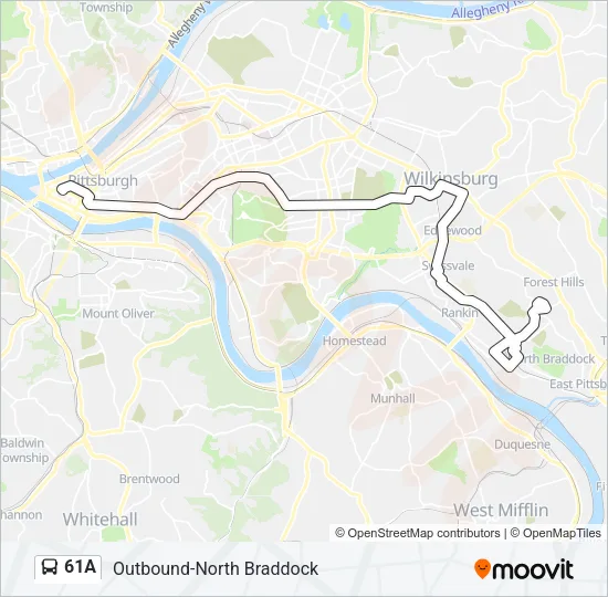 61A Bus Line Map