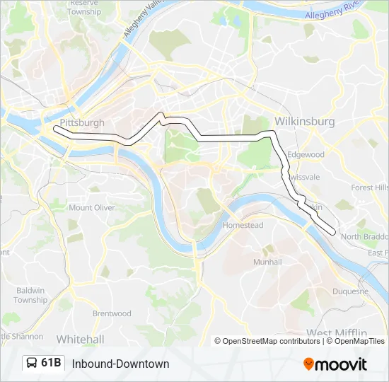 61B Bus Line Map