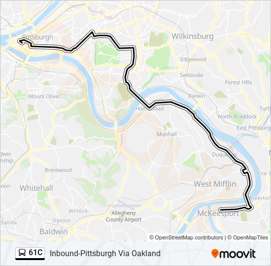 61C bus Line Map