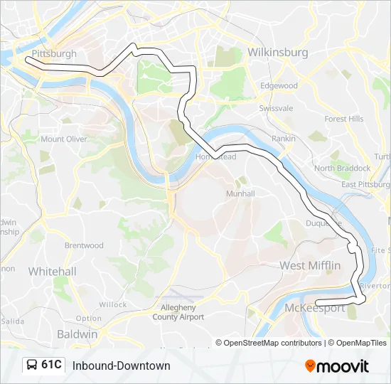 61C Bus Line Map