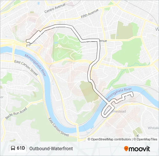 61D Bus Line Map