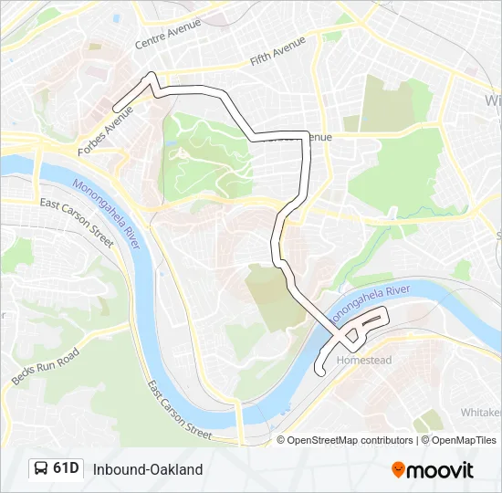 61D Bus Line Map