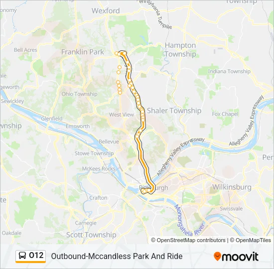 O12 Bus Line Map