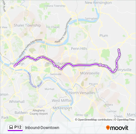 P12 Bus Line Map