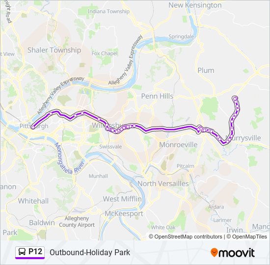 P12 Bus Line Map