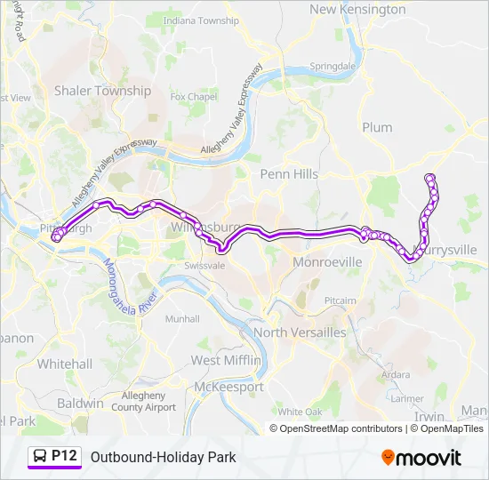 P12 Bus Line Map