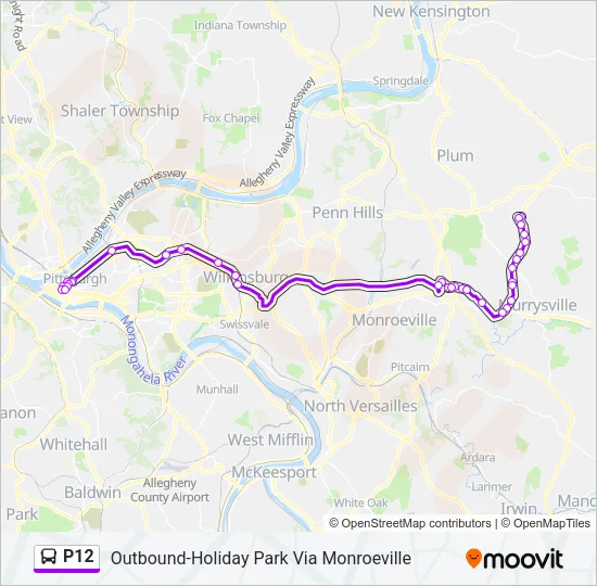 P12 Bus Line Map