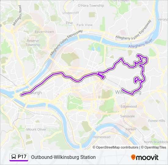 P17 Bus Line Map