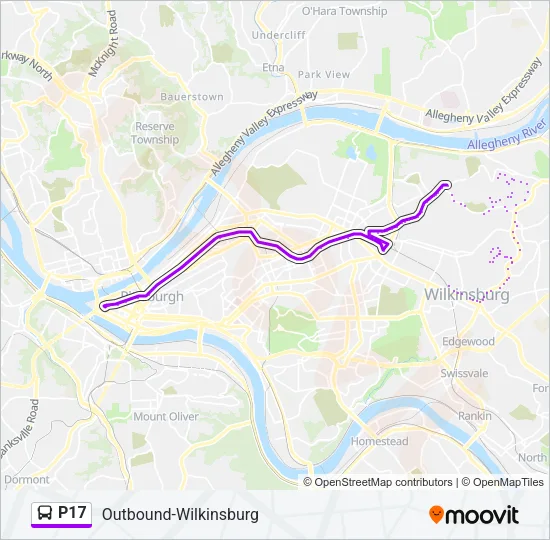 P17 Bus Line Map