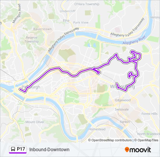 P17 bus Line Map