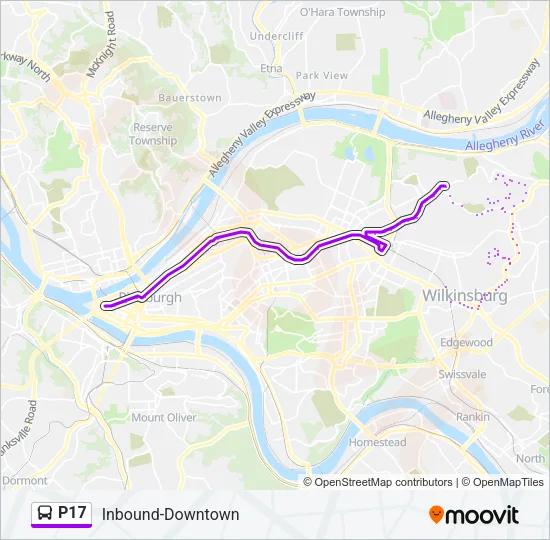 P17 Bus Line Map