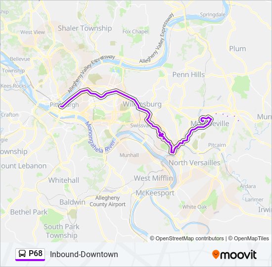 P68 bus Line Map