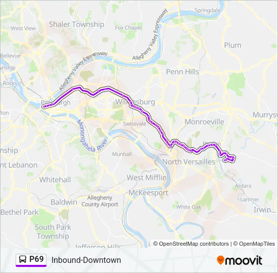 P69 Bus Line Map