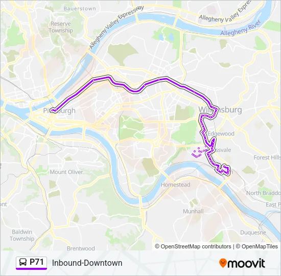 P71 Bus Line Map
