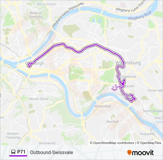 P71 Bus Line Map