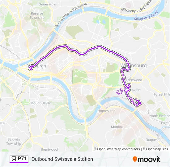 P71 Bus Line Map