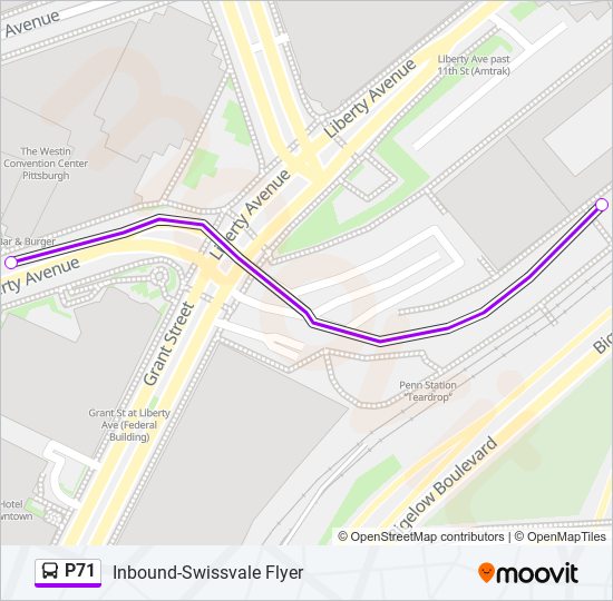 P71 bus Line Map