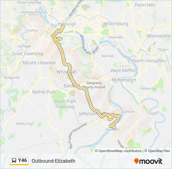 Y46 Bus Line Map