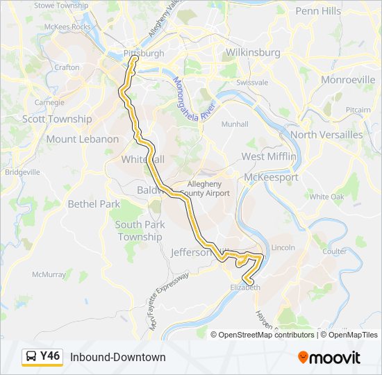 Y46 bus Line Map